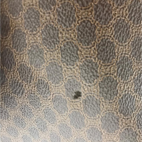 Céline Vintage Leather Trim Printed Shoulder Bag